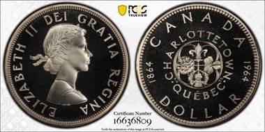 1964 S$1 Confederation PR67CAM