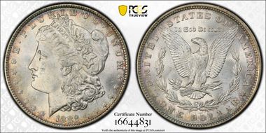 1889 $1 VAM 16, Doubled Ear MS65