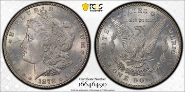 1878 7TF $1 VAM 188, Washed Out L MS63