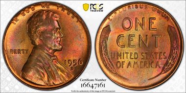 1956-D 1C MS65RB