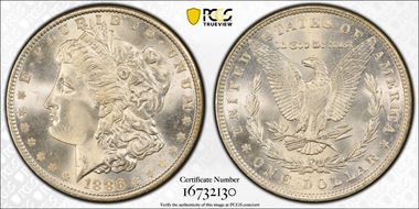 1886 $1 MS67