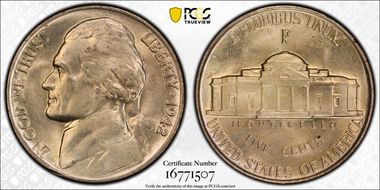 1942-P 5C Silver MS66FS