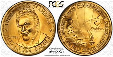 1983 AV Medal Alexander Calder MS68