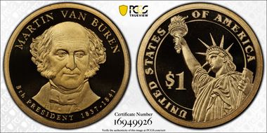 2008-S $1 Martin Van Buren PR70DCAM