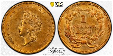 1854 G$1 Type 2 AU55