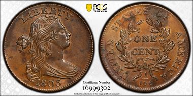 1803 1C S-251, Sm Date, Sm Frac MS63BN