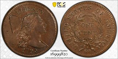 1795 1C S-78, Plain Edge MS64BN