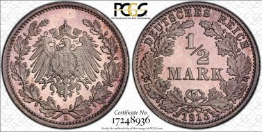 1915-E 1/2 Mk J-16 PR67DCAM