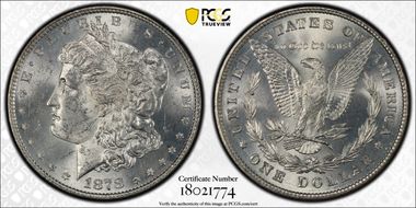 1878 8TF $1 VAM 21, Broken R&B MS64