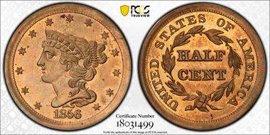 1856 1/2C J-177 PR63