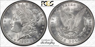 1887 $1 MS65