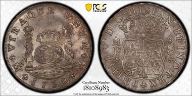 1738-Mo MF 8 R Yon-M8-38 Calico-1449 AU53