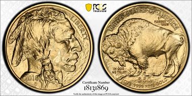 2010 $50 American Buffalo  .9999 Fine Gold MS70