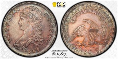 1807 50C O-112, 50/20 AU58