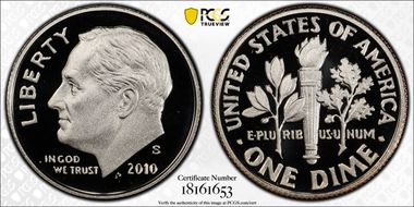 2010-S 10C PR70DCAM