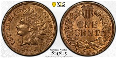 1909-S 1C Indian MS64RB