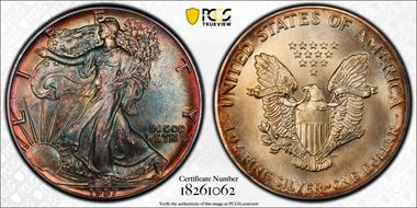 1987 $1 Silver Eagle MS65