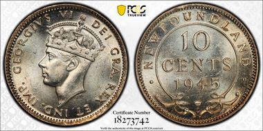 1945-C 10C MS63+