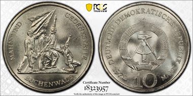 1972-A 10 Mk Buchenwald MS65