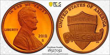 2010-S 1C Shield PR70DCAM