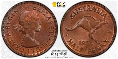 1953 A. (p) 1/2D MS64RB