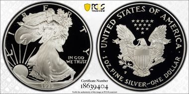 1995-P $1 Silver Eagle PR70DCAM
