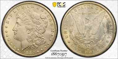 1880-CC $1 8/Low 7 MS64