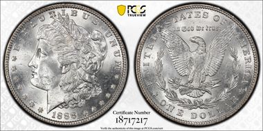 1888 $1 VAM 16A Doubled Reverse MS63