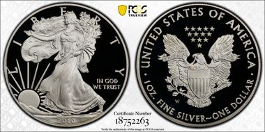 2010-W $1 Silver Eagle First Strike PR70DCAM
