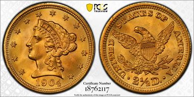 1904 $2.50 MS67+