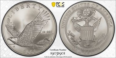 2008-P $1 Bald Eagle MS70