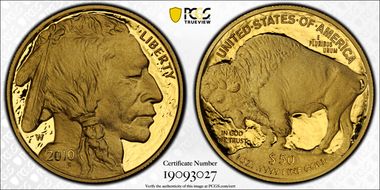 2010-W $50 American Buffalo  .9999 Fine Gold PR70DCAM