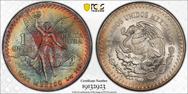 1983-Mo Onza Libertad Ag MS66
