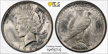 1922-D $1 MS64
