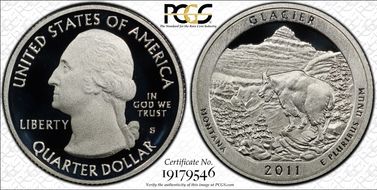 2011-S 25C Glacier NP - Silver PR70DCAM