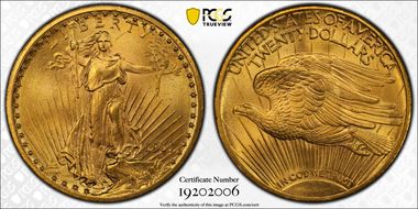 1911 $20 MS65+ 