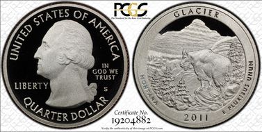 2011-S 25C Glacier NP PR70DCAM