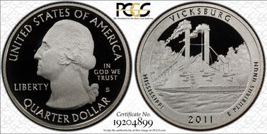 2011-S 25C Vicksburg NP PR70DCAM