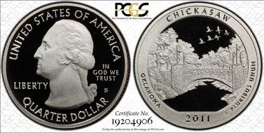 2011-S 25C Chickasaw NP PR70DCAM