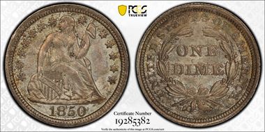 1850 10C MS64+