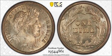 1894-O 10C MS66