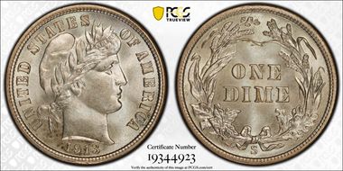 1913-S 10C MS67+