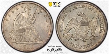 1850-O 50C WB-1 Large O AU58