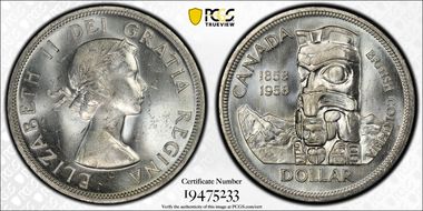 1958 S$1 British Columbia MS63