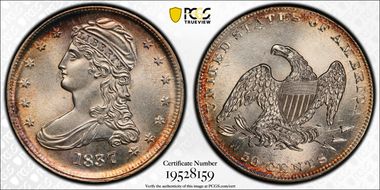 1837 50C MS64+ 