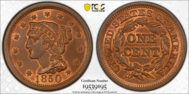 1850 1C N-26 MS65RB