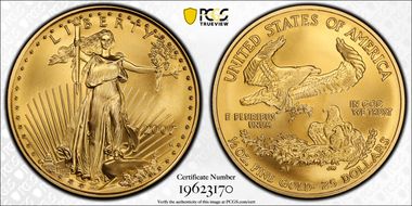 2007-W $25 Burnished Gold Eagle SP70