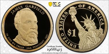 2011-S $1 James Garfield PR70DCAM