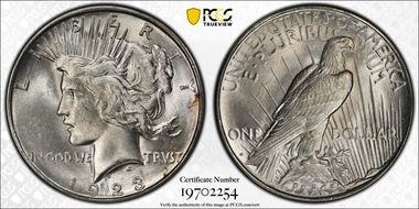 1923-D $1 VAM 1E Extra Hair MS63