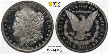 1878-CC $1 MS62DMPL